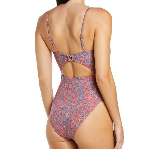 VERONICA BEARD Aniston Cutout One-Piece Swimsuit sz M NWT 278$ - Picture 2 of 5